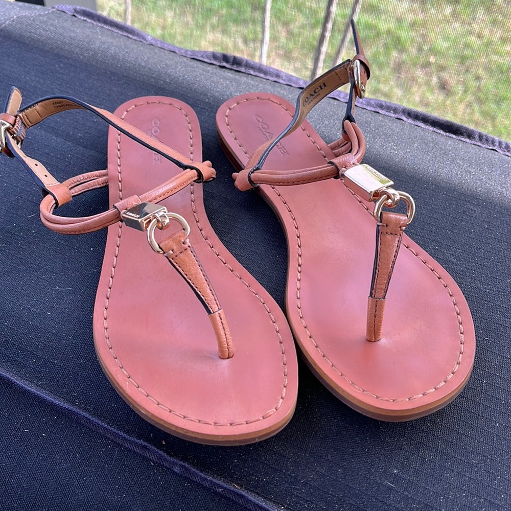 Coach leather sandals size 5.5